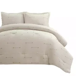 Clearance Kirklands Home Beige Clip Jacquard 3-pc. Full/Queen Comforter Set Tan