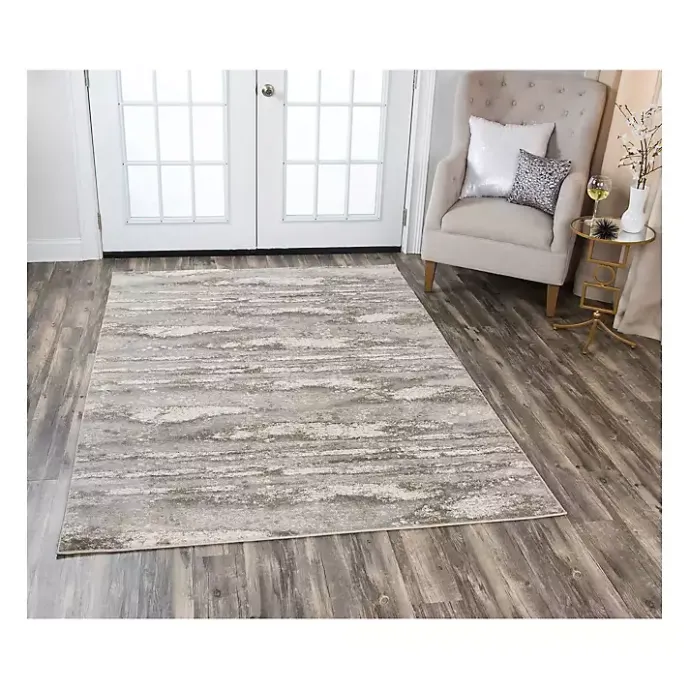 Outlet Kirklands Home Beige Edward Abstract Area Rug, 8x10