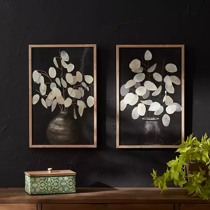 New Kirklands Home Beige Eucalyptus Framed Art Prints
