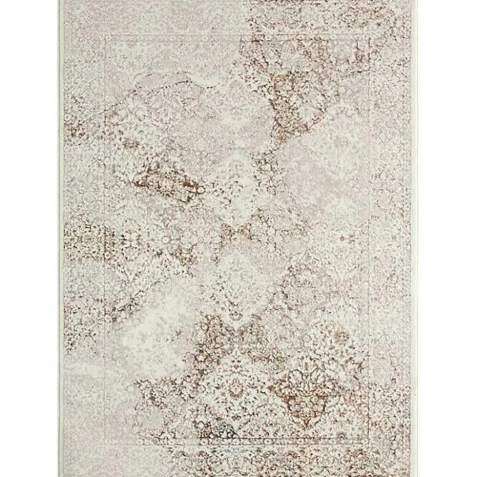 Outlet Kirklands Home Beige Faded Damask Area Rug, 7x9 Tan