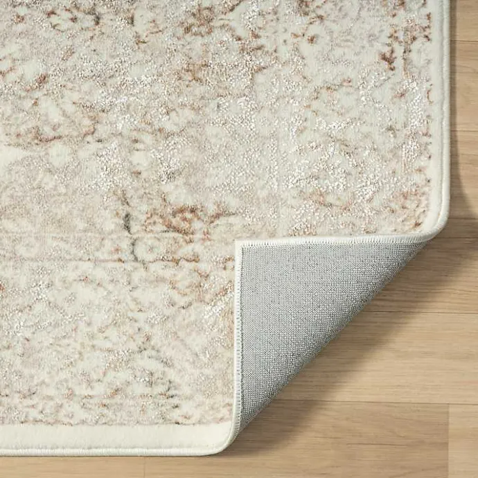 Outlet Kirklands Home Beige Faded Damask Area Rug, 7x9 Tan