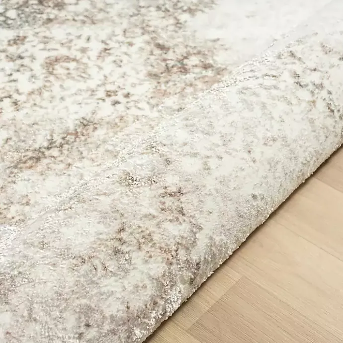 Outlet Kirklands Home Beige Faded Damask Area Rug, 7x9 Tan