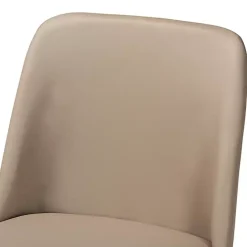 Clearance Kirklands Home Beige Faux Leather Modern Dining Chairs, Set of 2 Tan