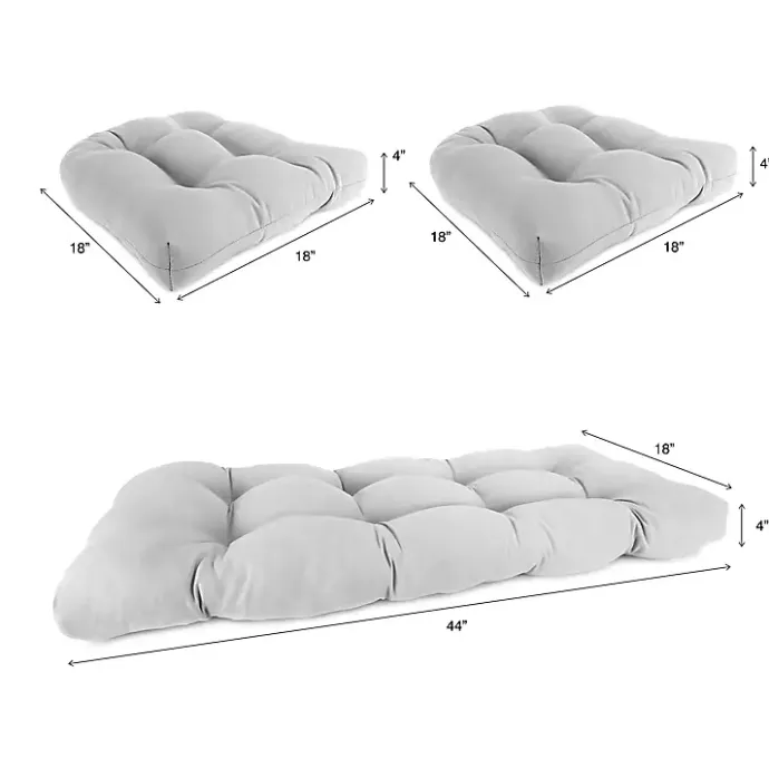 Online Kirklands Home Beige French Edge 3-pc. Outdoor Wicker Cushion Set Tan