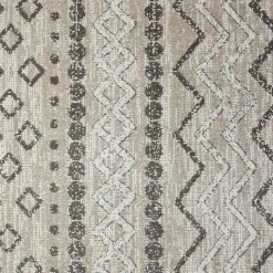 Hot Kirklands Home Beige Geometric Stripe Washable Area Rug, 5x7