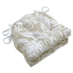 Hot Kirklands Home Beige Leaves Tufted 2-pc. Outdoor Cushions