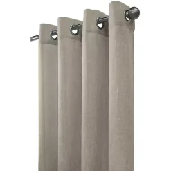 Sale Kirklands Home Beige Linen Light Filtering Curtain Panel, 95 in. Brown