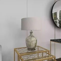 Discount Kirklands Home Beige Marbled Mercury Glass Table Lamp Brown