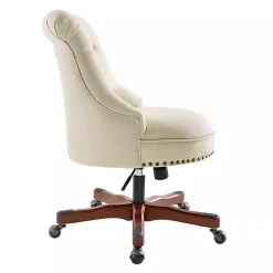 New Kirklands Home Beige Miller Tufted Office Chair Tan