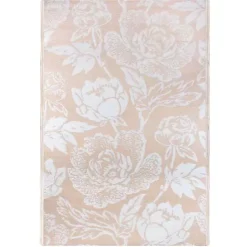 Hot Kirklands Home Beige Roses Outdoor Area Rug, 4x6