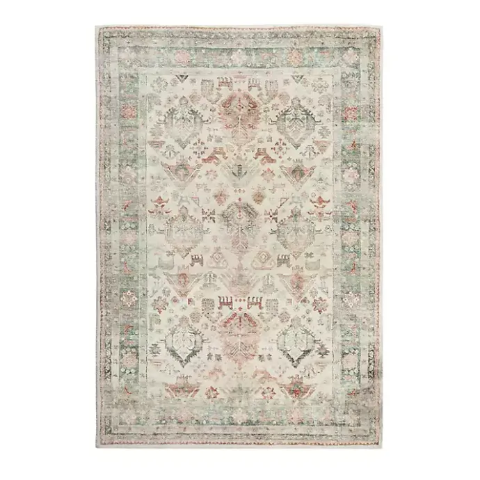 Discount Kirklands Home Beige Rosette Area Rug, 7x9