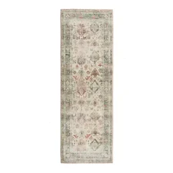 New Kirklands Home Beige Rosette Runner, 2x7