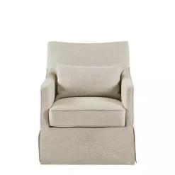 Sale Kirklands Home Beige Skirted Swivel Martha Stewart Accent Chair Tan