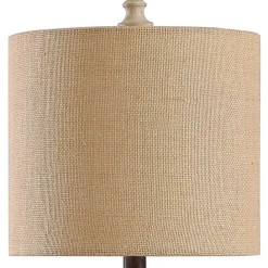 Hot Kirklands Home Beige Stripes Curved Table Lamp Tan