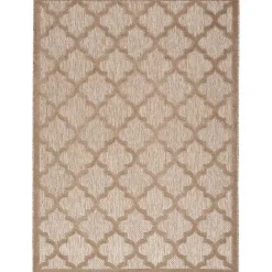 Kirklands Home Beige Trellis Indoor/Outdoor Area Rug, 6x9 Tan