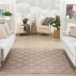 Kirklands Home Beige Trellis Indoor/Outdoor Area Rug, 6x9 Tan
