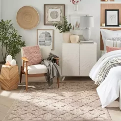 Kirklands Home Beige Trellis Indoor/Outdoor Area Rug, 6x9 Tan