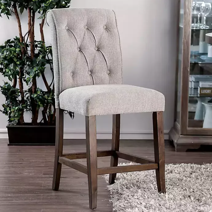 Discount Kirklands Home Beige Tufted Landon Counter Stools, Set of 2 Tan