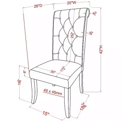 Clearance Kirklands Home Beige Tufted Landon Dining Chairs, Set of 2 Tan