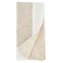 Hot Kirklands Home Beige Two-Tone Border 4-pc. Napkin Set