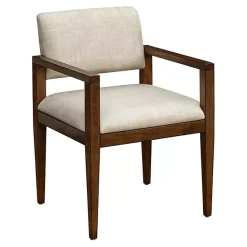 Discount Kirklands Home Beige Upholstered Wood Dining Chairs, Set of 2 Tan