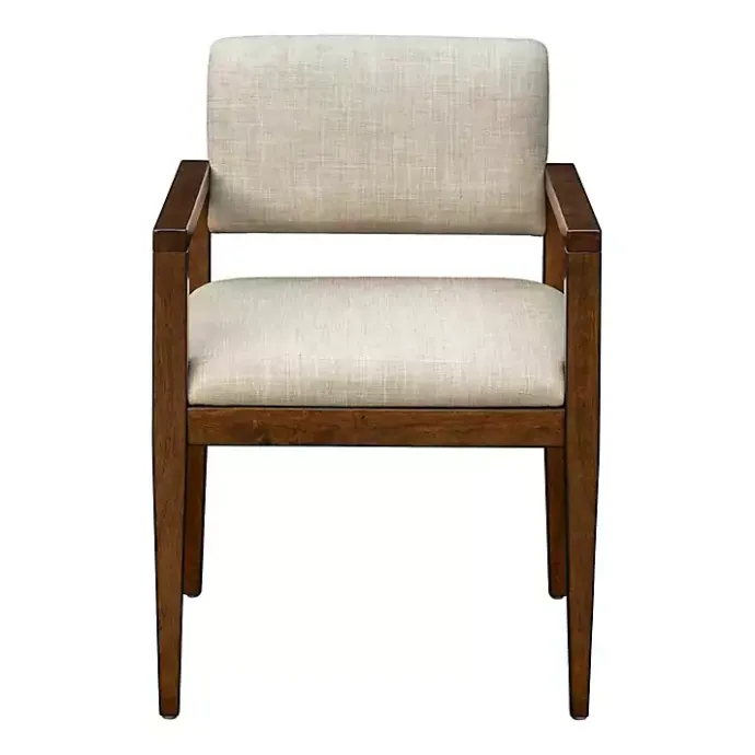 Discount Kirklands Home Beige Upholstered Wood Dining Chairs, Set of 2 Tan