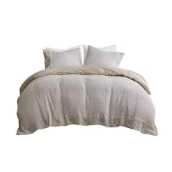 Sale Kirklands Home Beige Waffle Weave 3-pc. Queen Duvet Cover Set Tan