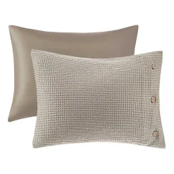 Sale Kirklands Home Beige Waffle Weave 3-pc. Queen Duvet Cover Set Tan