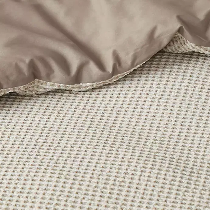 Sale Kirklands Home Beige Waffle Weave 3-pc. Queen Duvet Cover Set Tan