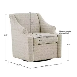 Best Kirklands Home Benton Swivel Glider Accent Chair Tan