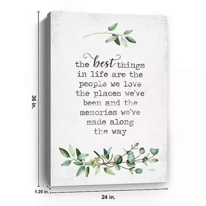 Best Kirklands Home Best Things in Life Canvas Art Print, 24x36 in.
