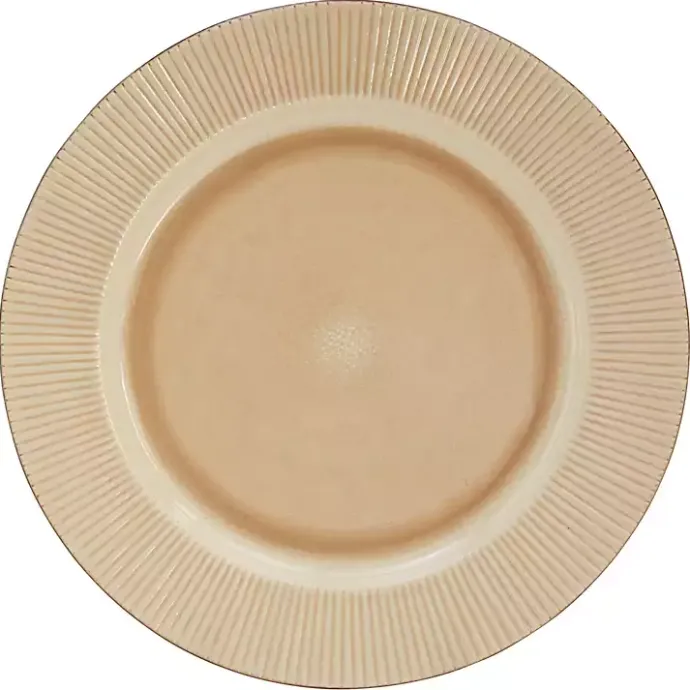 Clearance Kirklands Home Betsy Cream Ribbed 16-pc. Dinnerware Set Tan
