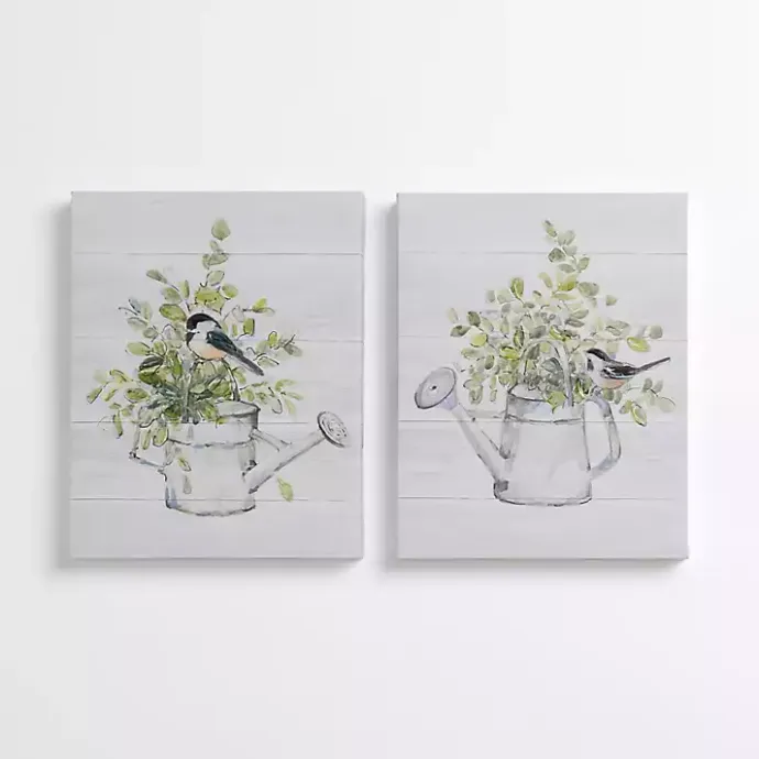 Clearance Kirklands Home Birds on Water Pitcher Canvas Art Prints, Set of 2