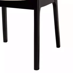 Kirklands Home Black & Cream Modern Dining Chairs, Set of 2 White