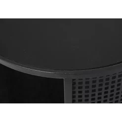 Kirklands Home & Gold Metal Mesh Round Accent Table Black