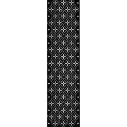 Clearance Kirklands Home Black & Ivory Quatrefoil Indoor/Outdoor Runner