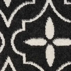 Clearance Kirklands Home Black & Ivory Quatrefoil Indoor/Outdoor Runner