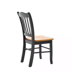 Hot Kirklands Home Black & Oak Wood Shaker Dining Chairs, Set of 2 Brown