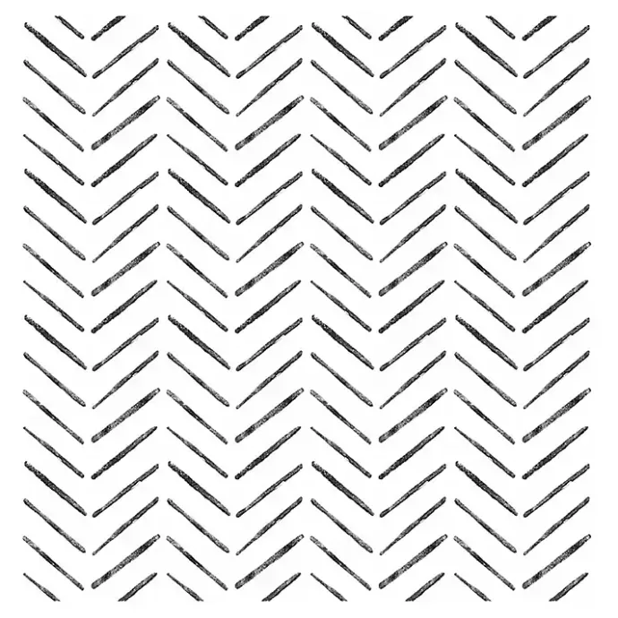 Kirklands Home Black & White Chevron Peel & Stick Wallpaper