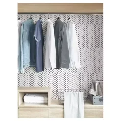 Kirklands Home Black & White Chevron Peel & Stick Wallpaper