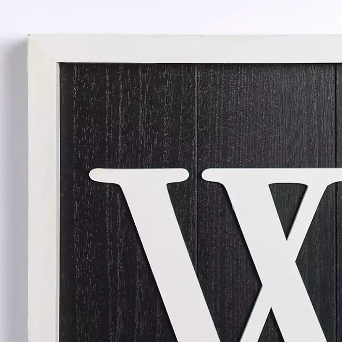 New Kirklands Home Black & White Framed Welcome Porch Board