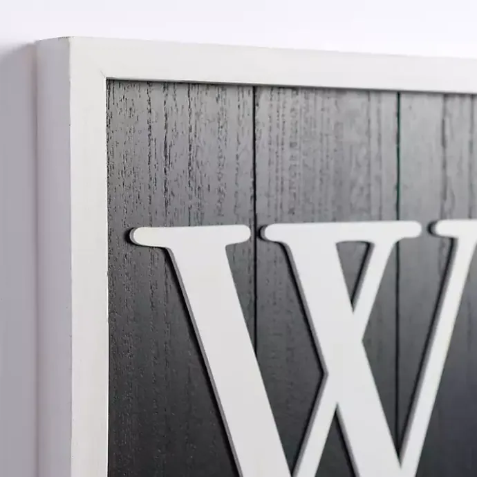 New Kirklands Home Black & White Framed Welcome Porch Board