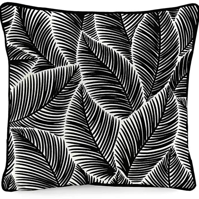 Hot Kirklands Home Black & White My Happy Place Outdoor Pillow