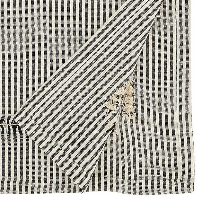 Hot Kirklands Home Black & White Striped Table Runner, 90 in.