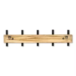 Discount Kirklands Home Black and Brown 5-Hook Coat Rack