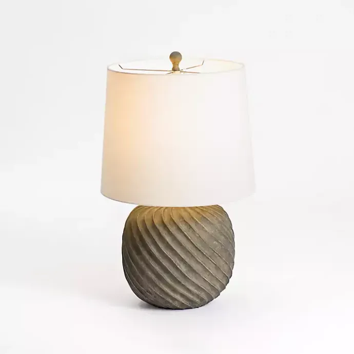 Kirklands Home Black and Brown Swirl Anders Table Lamp Ivory