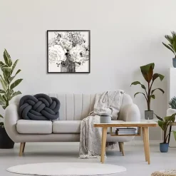 Hot Kirklands Home Black and Cream Abstract Floral Canvas Art Print
