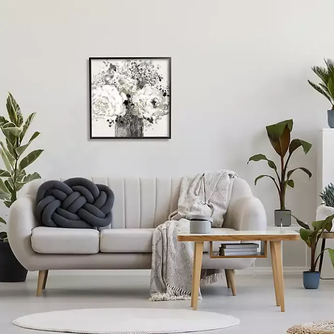 Hot Kirklands Home Black and Cream Abstract Floral Canvas Art Print