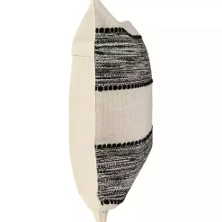 Outlet Kirklands Home Black and Cream Textured Indoor/Outdoor Pillow