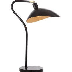 Outlet Kirklands Home Black and Gold Curved Neck Giselle Task Lamp